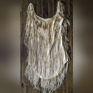 Small Gold Fringe Dress